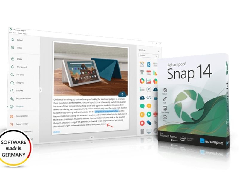 Ashampoo® Snap 14 mit neuem Foto-Editor und verbesserter Audioqualität